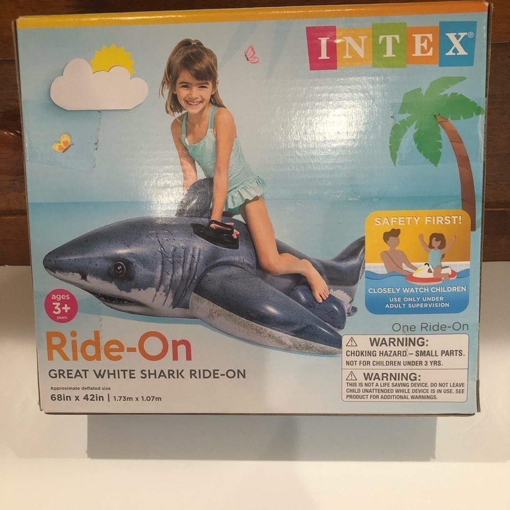 Intex / NIB / Vinyl Great Shark Ride-On Inflatable Pool Float - Picture 2 of 7